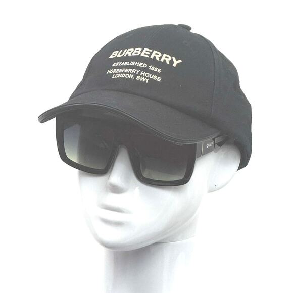 Burberry Horseferry House Embroidered Logo Adjustable Cap Size M - Black/White - Picture 9 of 9